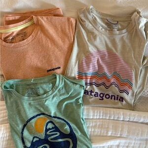 Patagonia Colorful Graphic Tees Trio